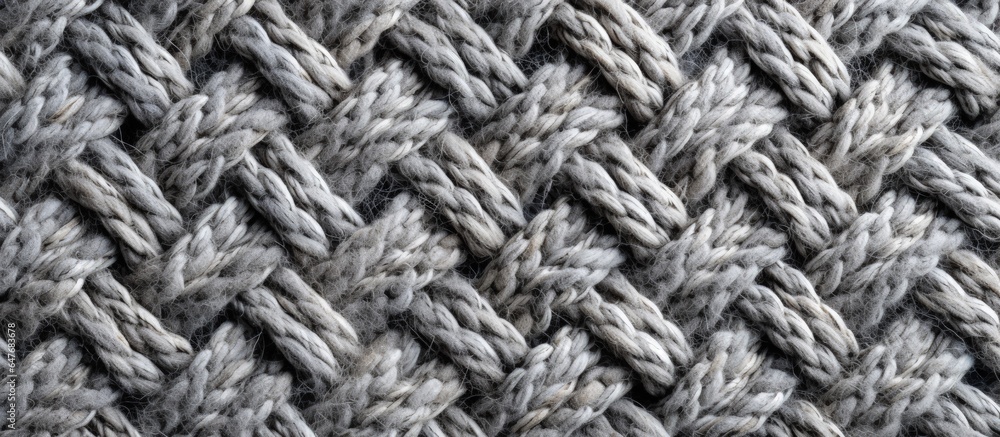 Close up gray woven carpet texture and background view