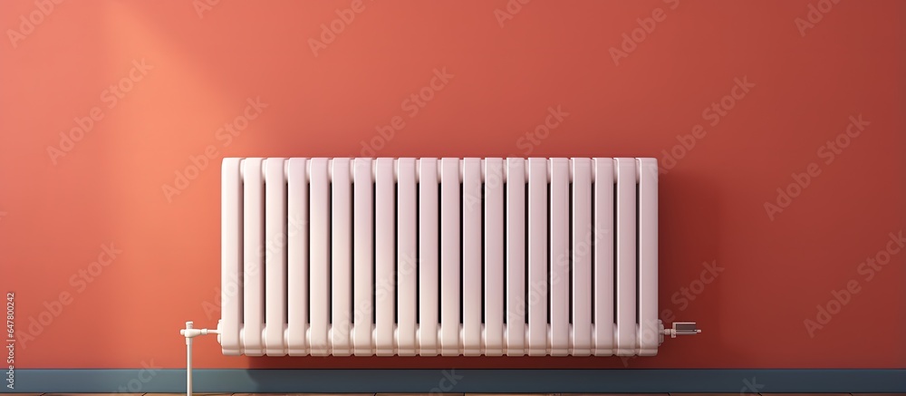 ed image of a radiator in front of a tiled wall