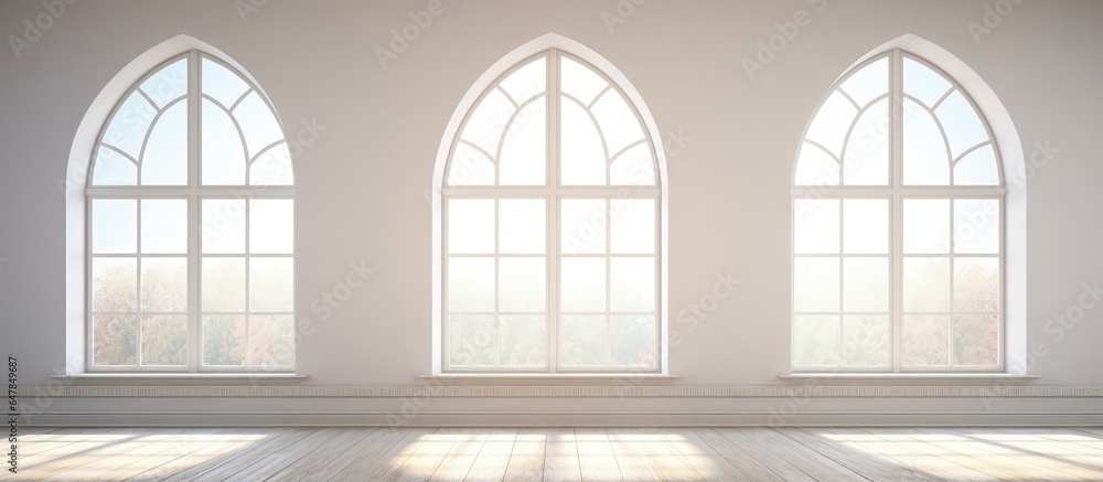 Illustration of a window in an empty space