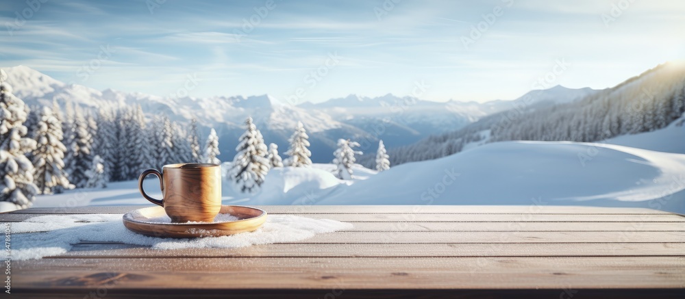 Flawless product showcased under pristine snow on the table