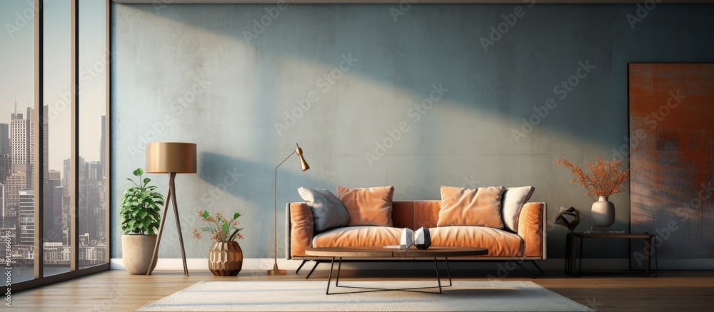 illustration of a contemporary apartment interior