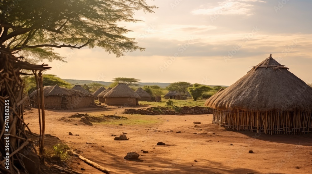 Tribe village in Ethiopia.