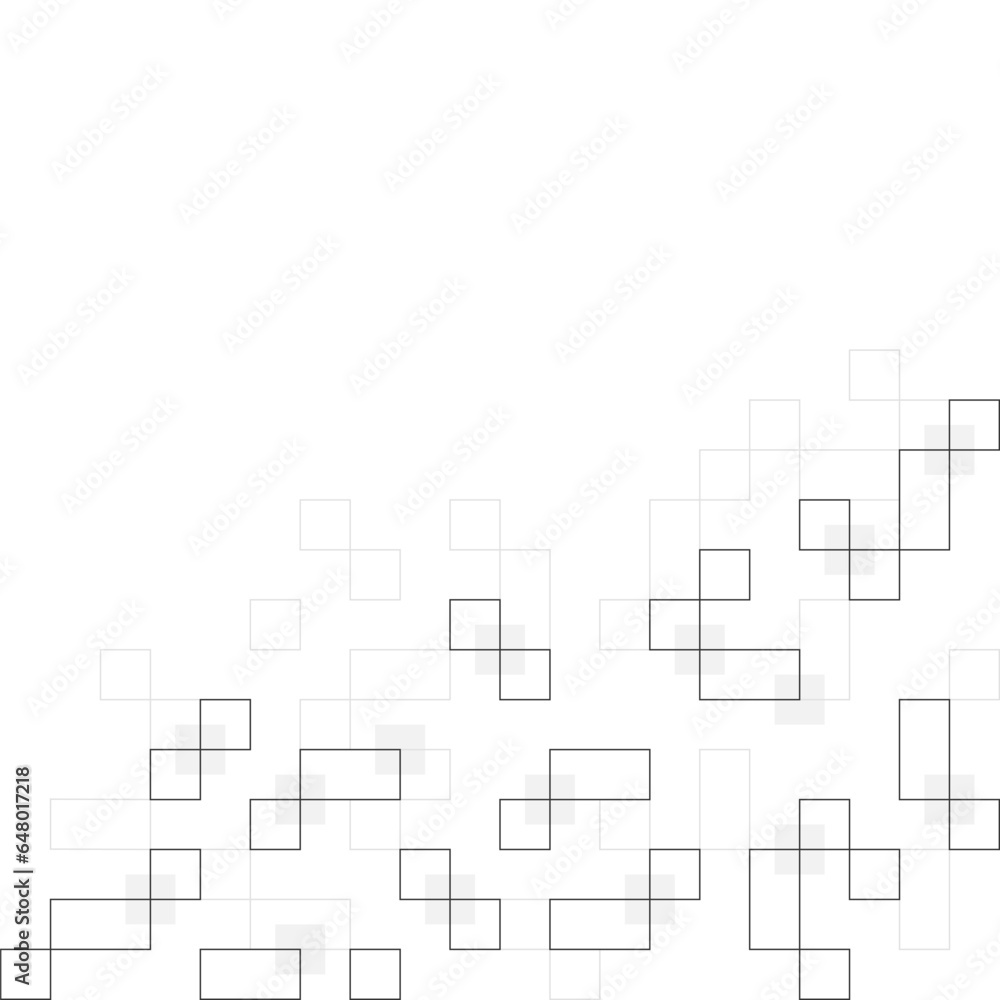 Minimalistic vector texture with linear squares pattern. Creative idea of modern design with abstract geometric background