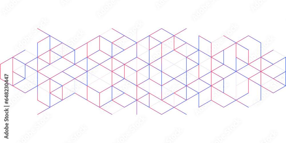 The graphic design elements with isometric shape blocks. Vector illustration of abstract geometric background