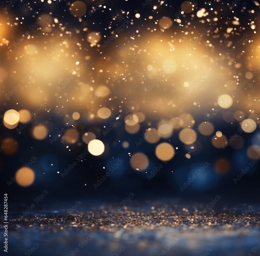 Golden glitter bokeh background