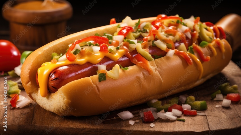 Hot dog with sausage