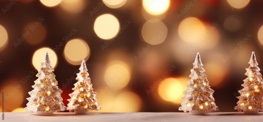 Holiday background with Christmas tree