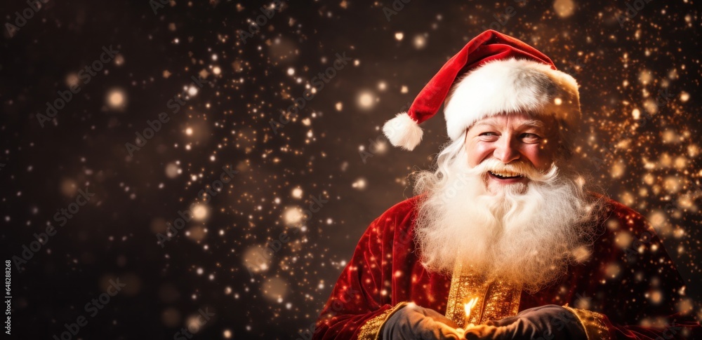 Santa Claus background with bokeh