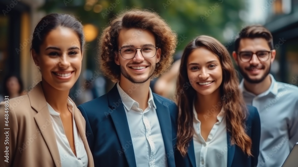 Diverse group of coworkers working for a startup company, Successful business team.