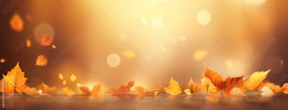 Abstract background with autumn leaves