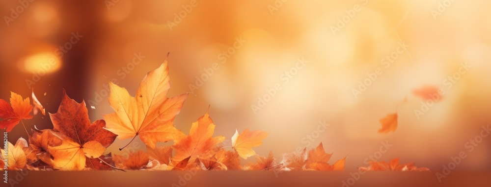 Abstract background with autumn leaves