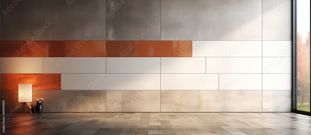 a contemporary tiled wall