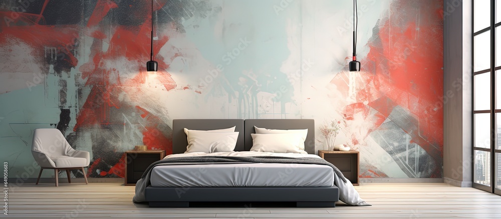 Abstract bedroom background with blurred elements