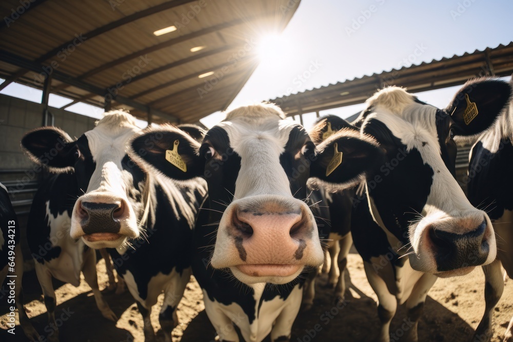 cows inside modern dairy farm