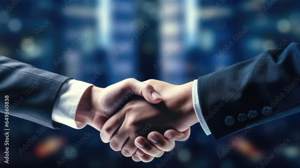 Businessman shaking hands, Success concept.