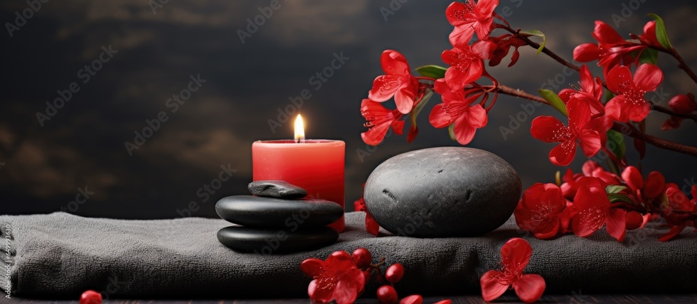 Valentine s Day relaxation with spa massage and zen decor