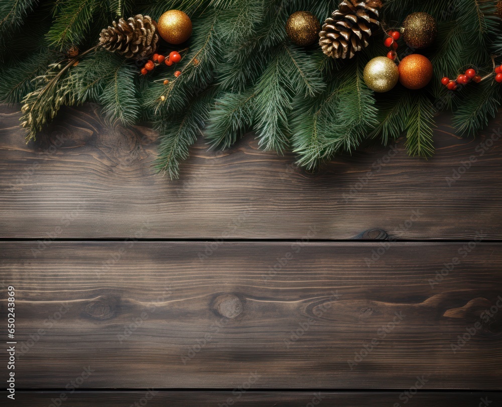 Wooden Christmas background