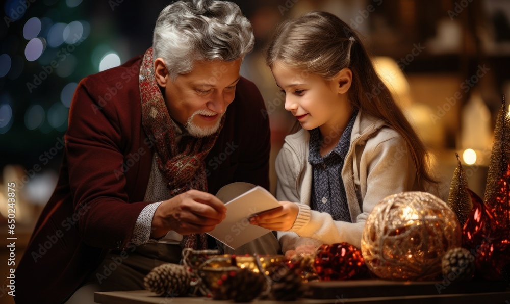 Woman buying christmas gift