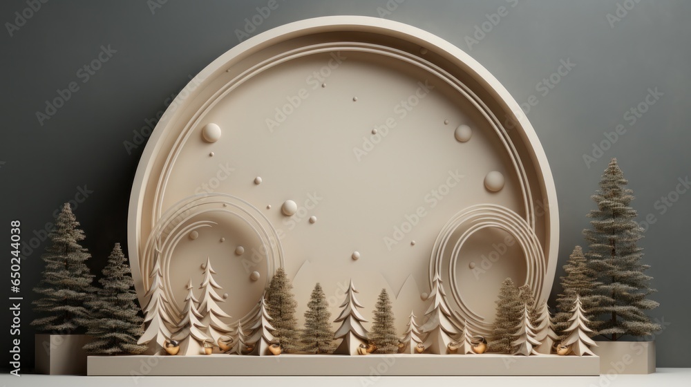 Christmas background with empty place for product