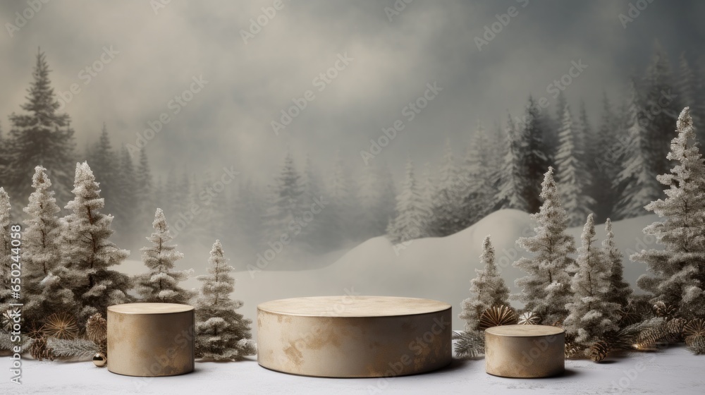 Christmas background with empty place for product