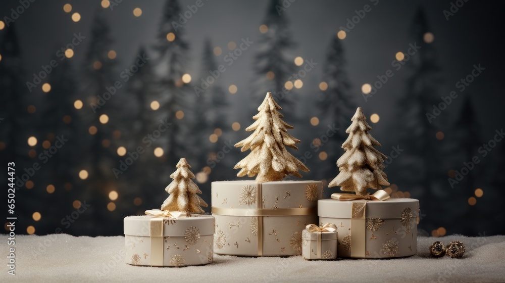 Christmas background with empty place for product