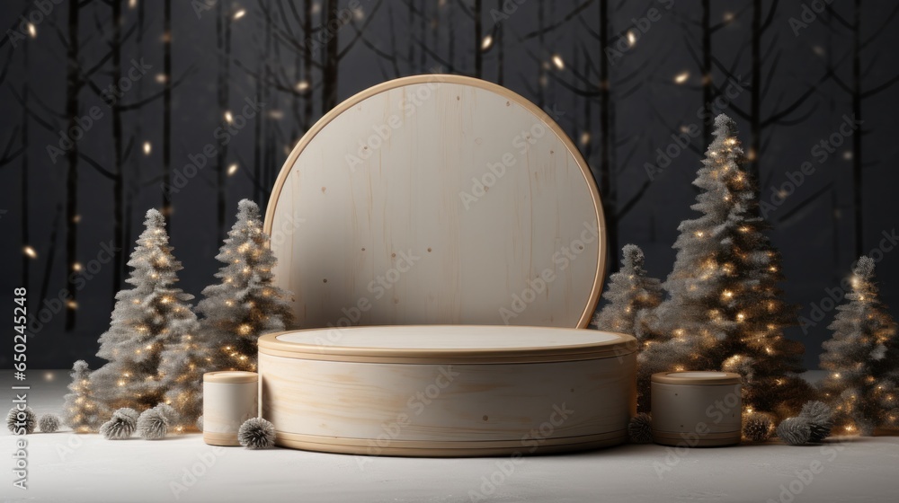 Christmas background with empty place for product