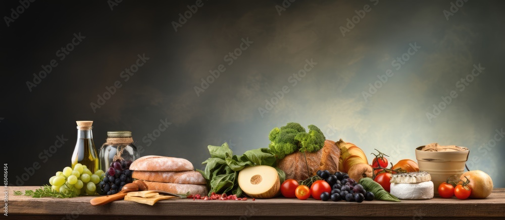 Assorted organic foods on the table