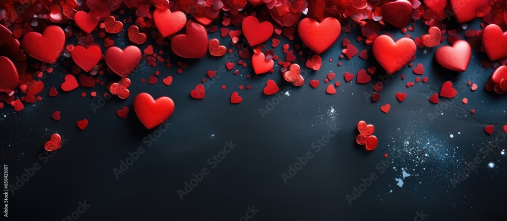 Valentine s day themed backdrop featuring red hearts