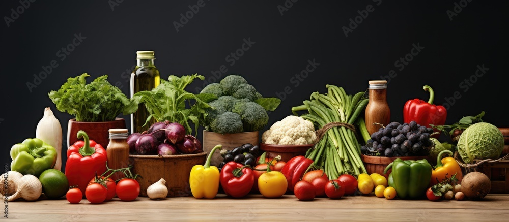 Abundance of food choices at the organic market