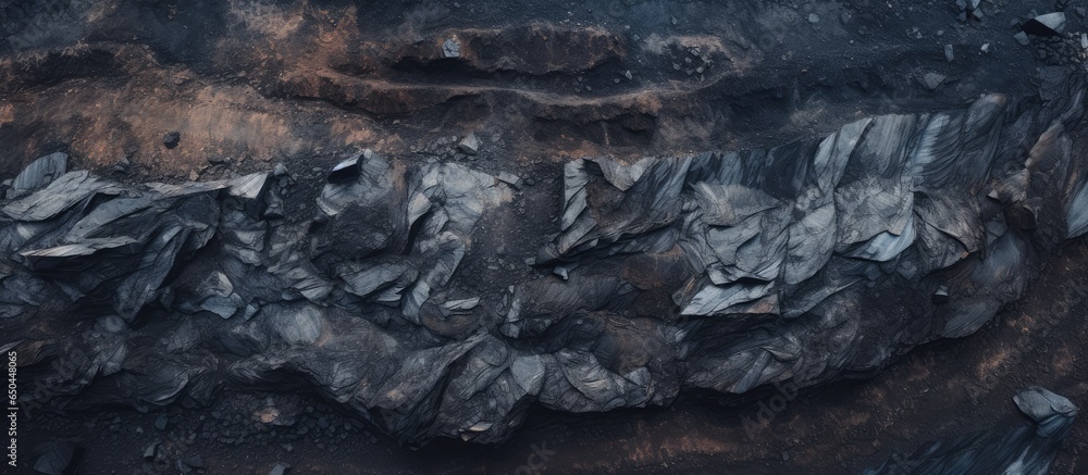 Aerial view of a coal mine