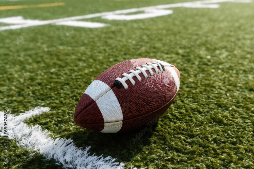 American football on the turf.