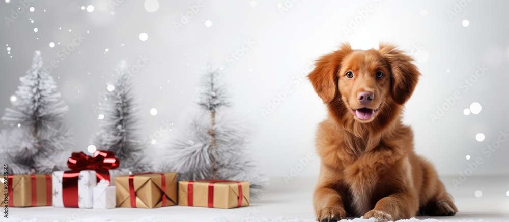 Holiday season with a Duck Tolling Retriever in Nova Scotia celebrating Christmas and New Year