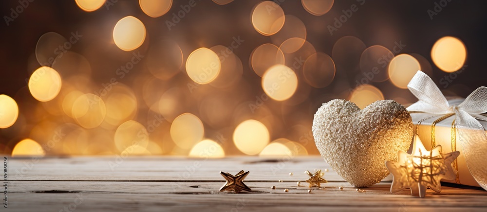 Vintage filter and soft focus add to the abstract background of the Christmas decoration