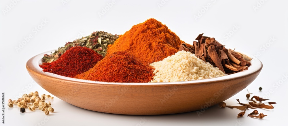 Various spice collection including Chili Masala