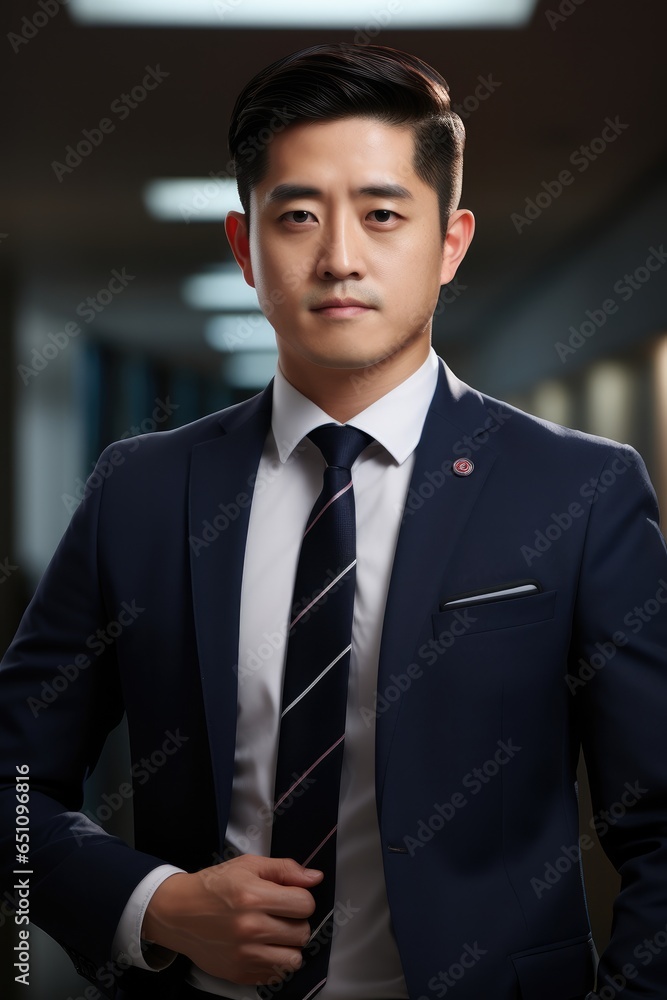 Portrait of bank employee from Hong Kong.