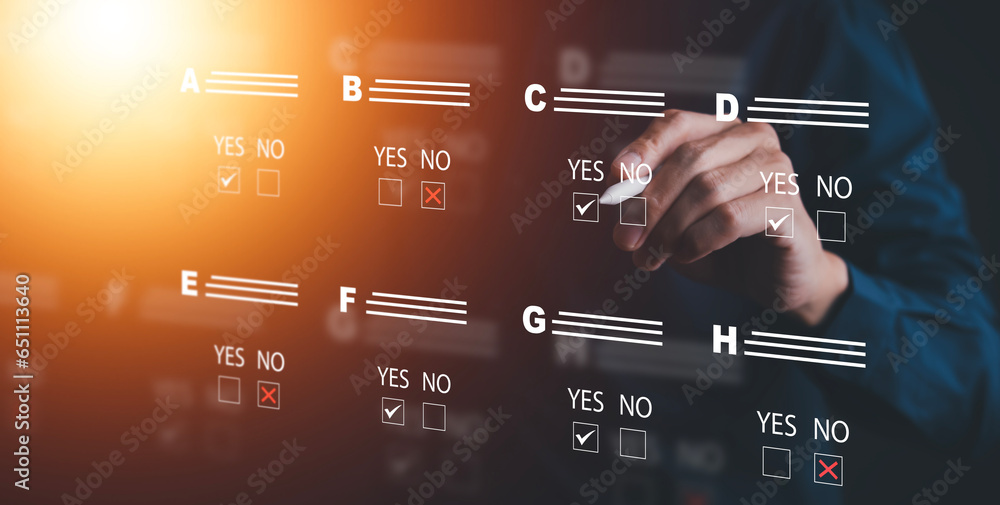 Checklist and clipboard task documentation management Online survey, form checklist by laptop computer, Document Management Checking System, online documentation database and process manage files.