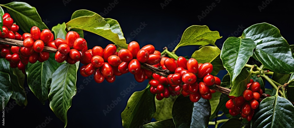 Arabica coffee farm red fruit coffee tree cherry variety