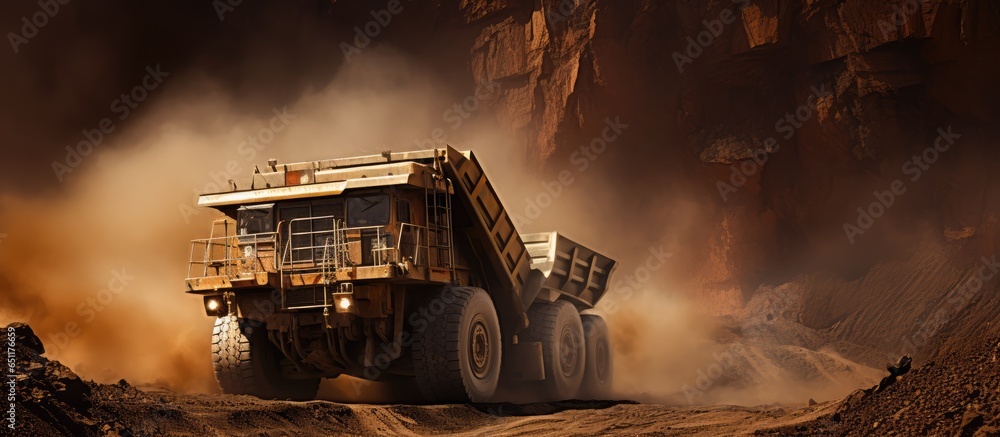 transporting iron ore by motor vehicle from a mine