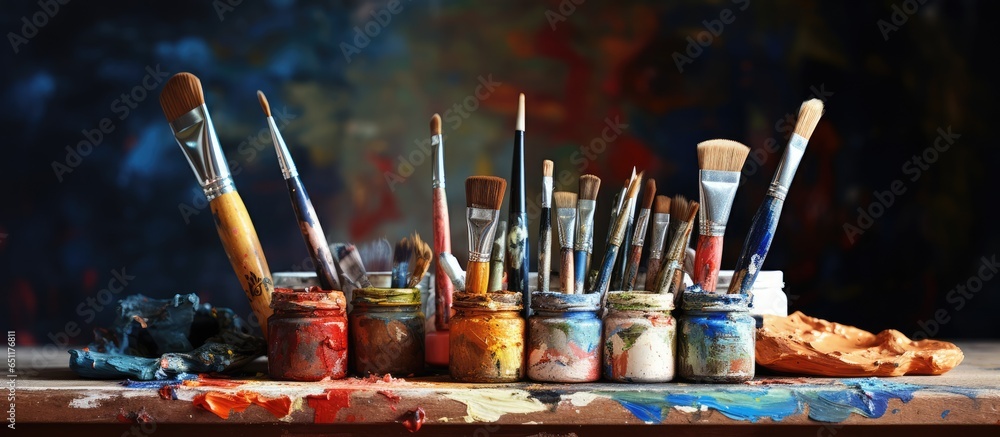 Creating art with oil paints