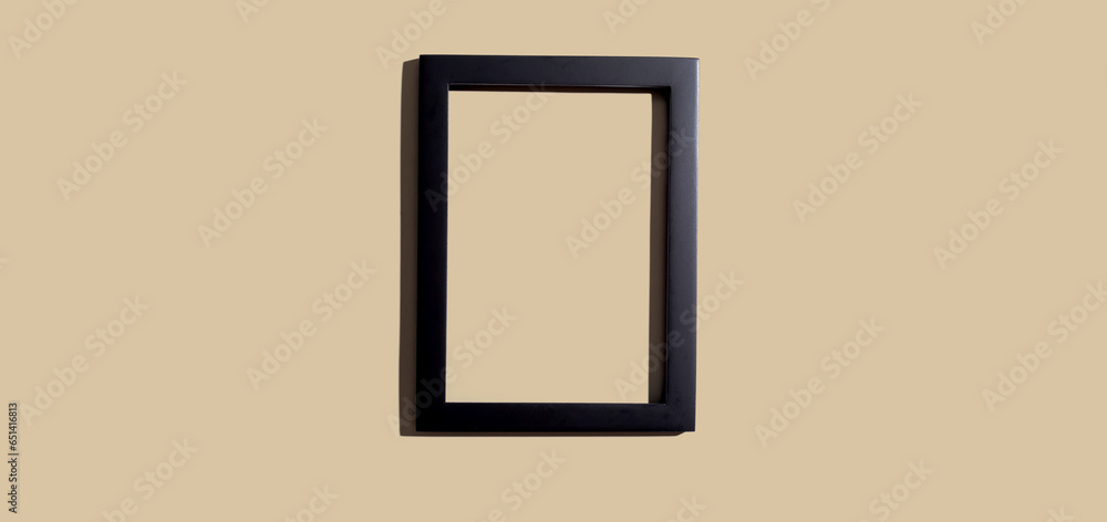 Blank rectangle picture frames with copy space