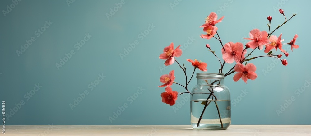 Blossoms held in a container