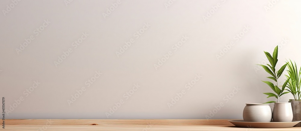 Blank background for showcasing products with an empty table in a room setting