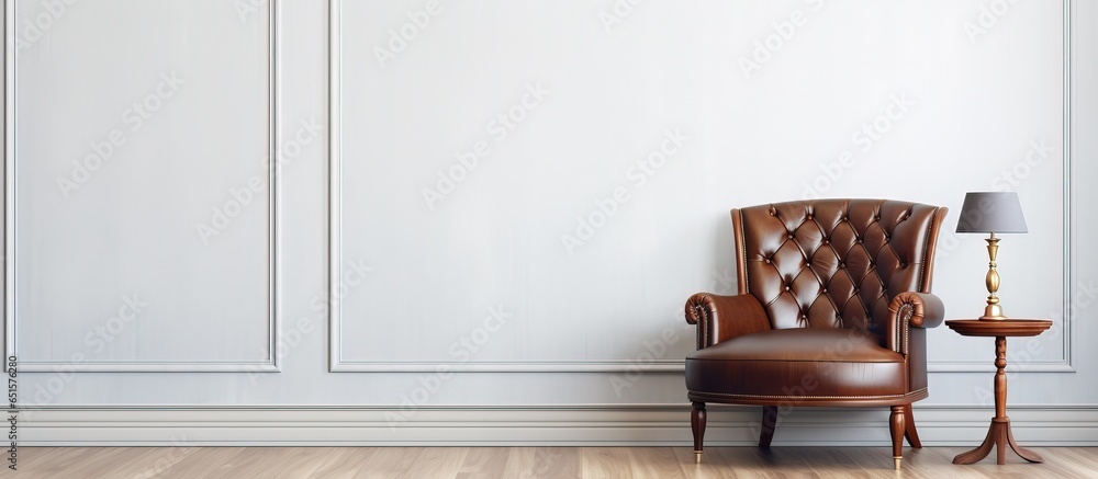 Vintage room with white wall and classic chair style