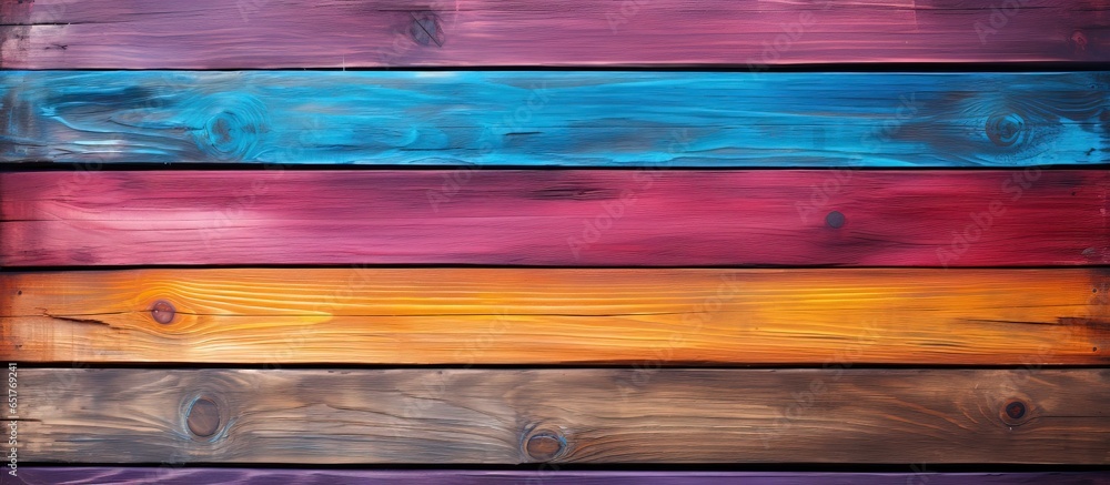 Vibrant wooden backdrop