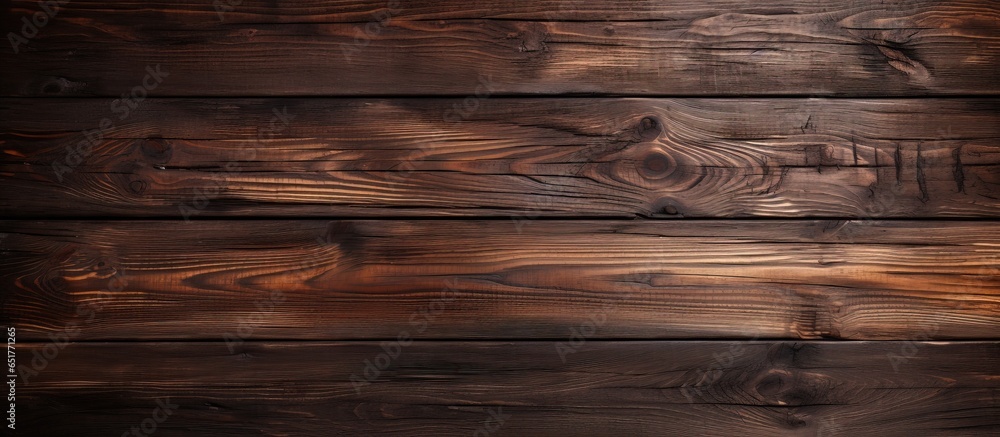 Dark brown and black patterned single plank flooring