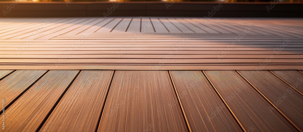 Composite decking boards made from wood and plastic used for WPC terraces