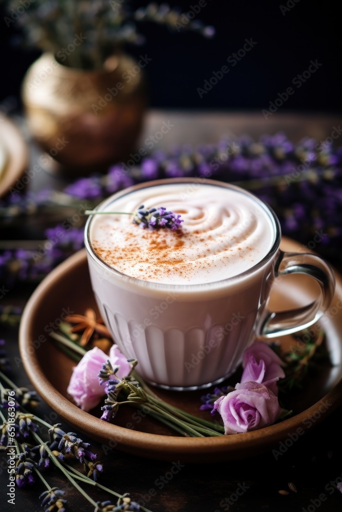 Spicy lavender latte