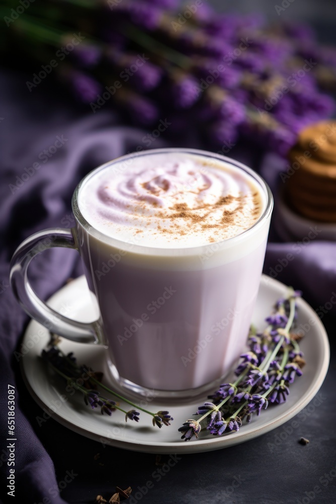 Spicy lavender latte