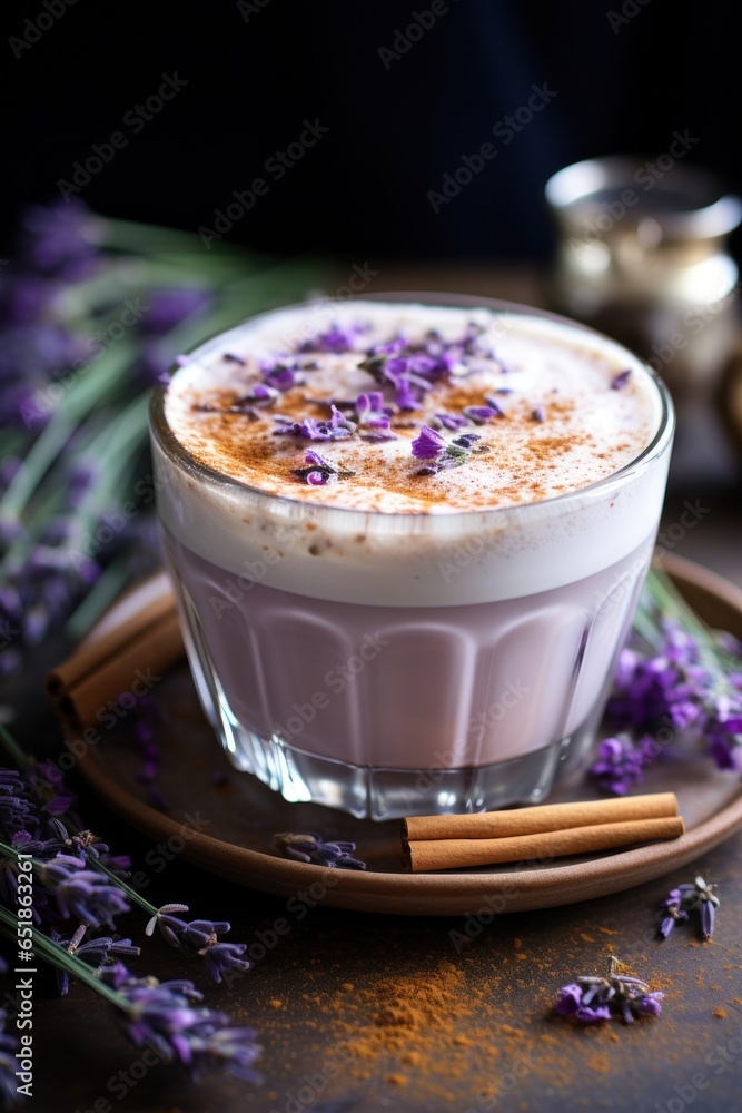 Spicy lavender latte