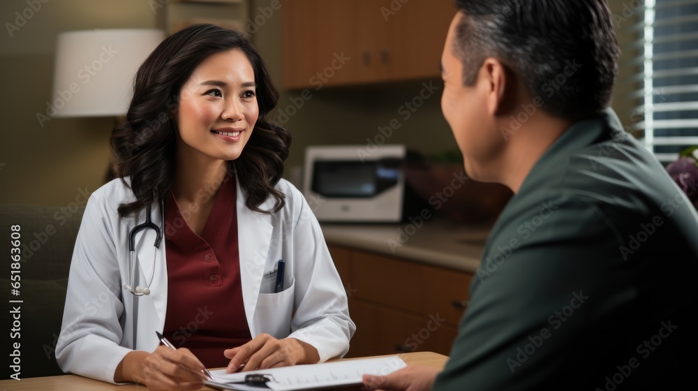 Doctor consulting with patient